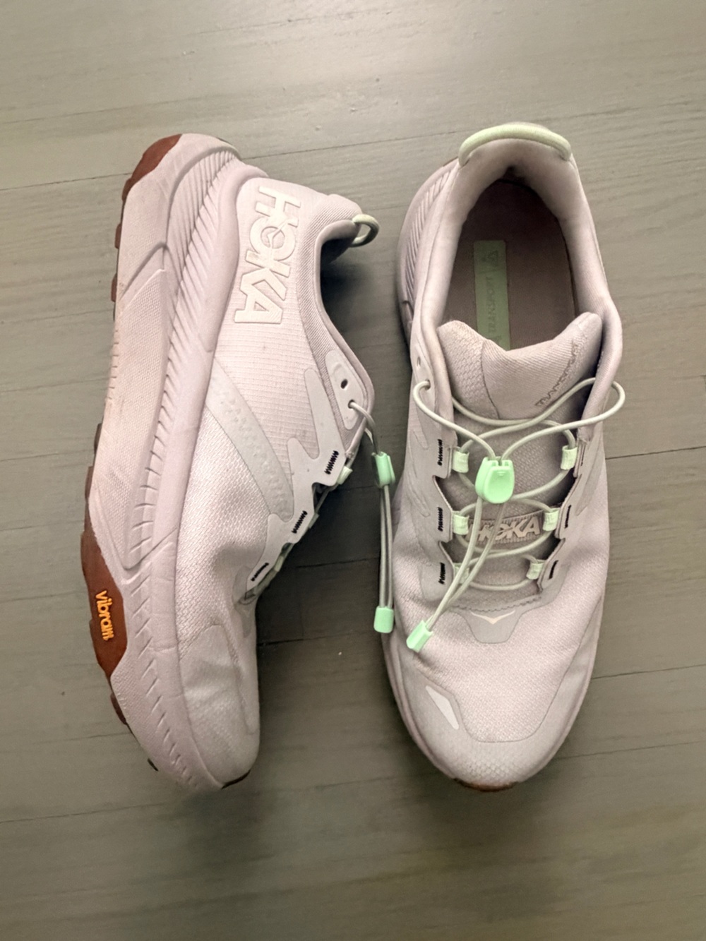 Hoka Women’s Lavender Sneakers with Mint Accents